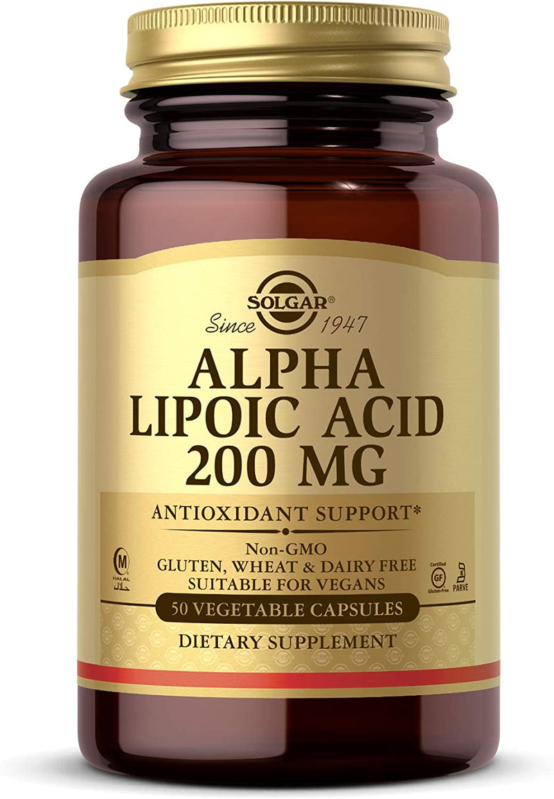SOLGAR, Ácido Alfa Lipoico, 200 mg, 50 Capsulas | Alpha Lipoic