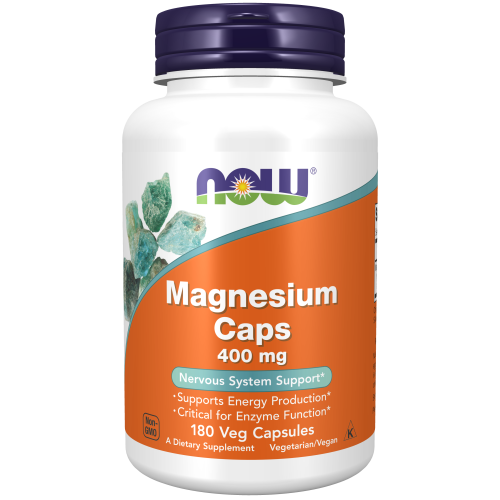 NOW, Magnesio, 400 mg, 180 Capsulas Vegetarianas