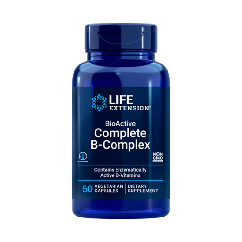 LIFE EXTENSION, Completo Complejo B Bioactivo - 60 Cápsulas vegetarianas | BioActive Complete B Complex