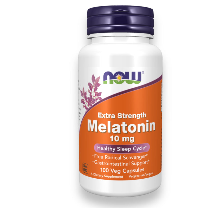 NOW, Melatonin, Extra Strength 10 mg 100 Veg Capsules