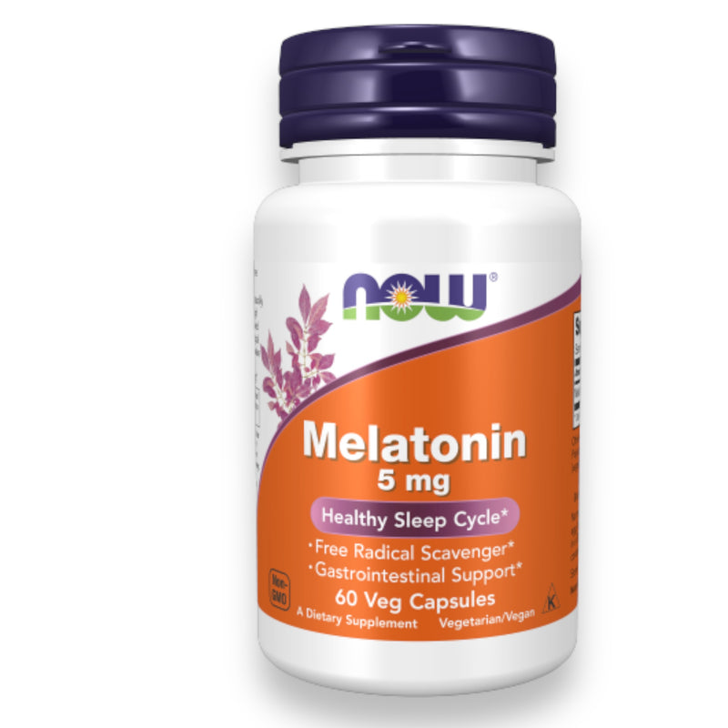 NOW, Melatonina, 5 mg, 60 Capsulas vegetarianas