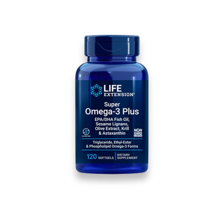 Super Omega-3 Plus EPA/DHA con Krill y Astaxantina, 120 cápsulas blandas LIFE EXTENSION