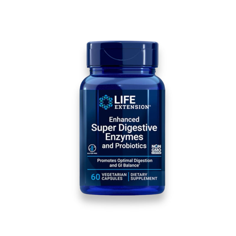 Enzimas súper digestivas y probióticos mejorados 60 cápsulas LIFE EXTENSION