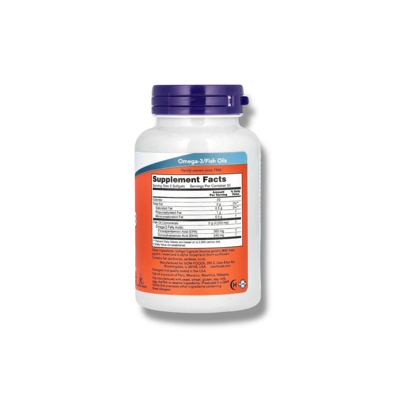 Omega 3 1,000 mg, 100 Softgels