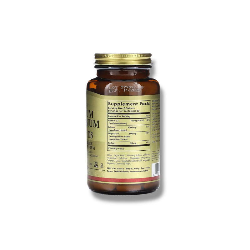 Calcio Magnesio y Vitamina D3, 150 Tabs