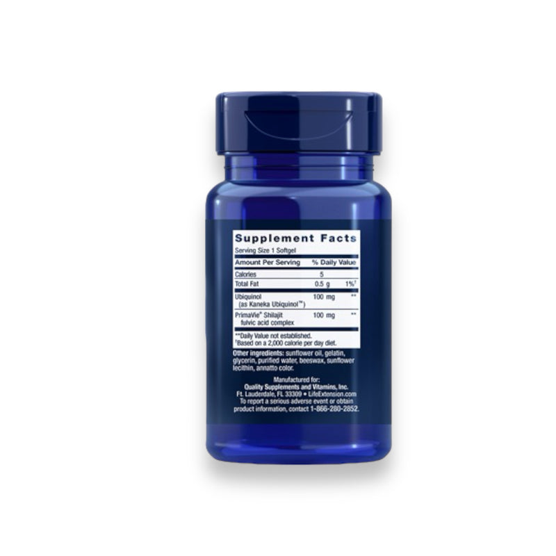 Super Ubiquinol CoQ10 100mg 60 Cápsulas blandas LIFE EXTENSION