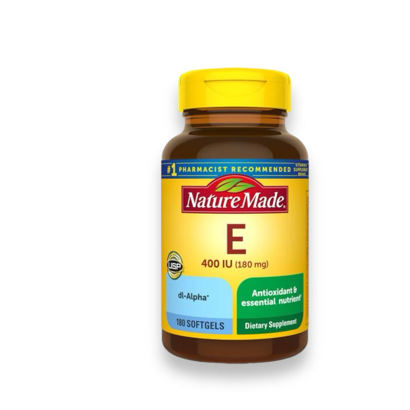 Nature Made, Vitamina E, 400 IU, 180 mg, 180 Cápsulas blandas