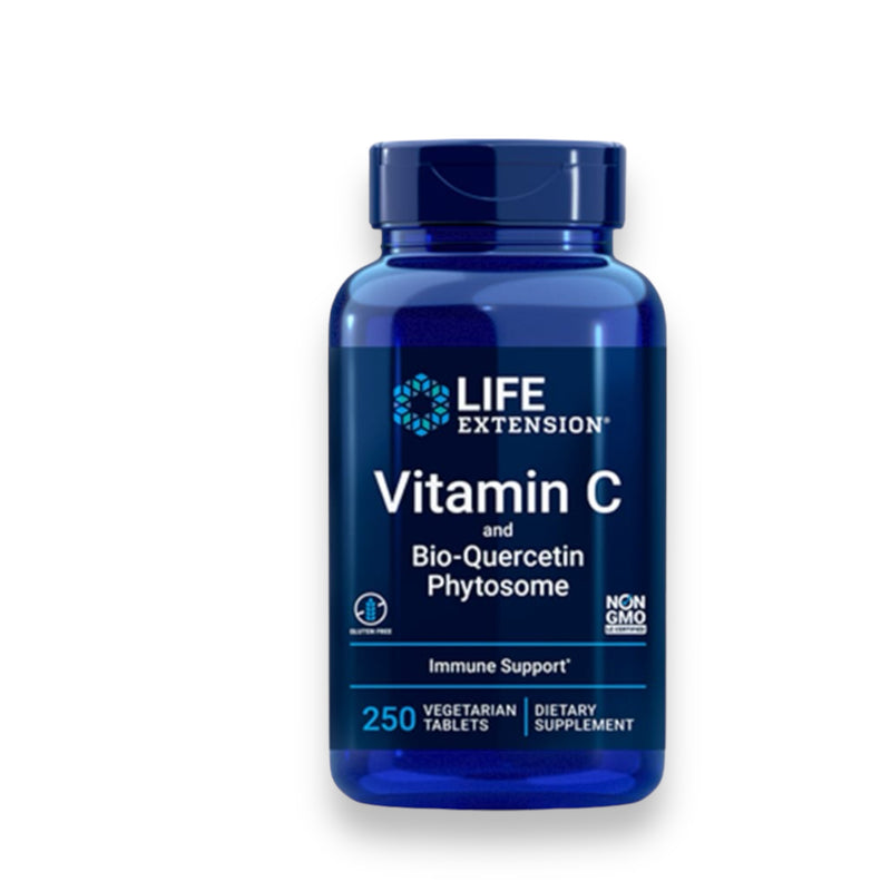 Vitamina C y Bio-Quercetina, 1000 mg, 250 Tabletas vegetarianas LIFE EXTENSION