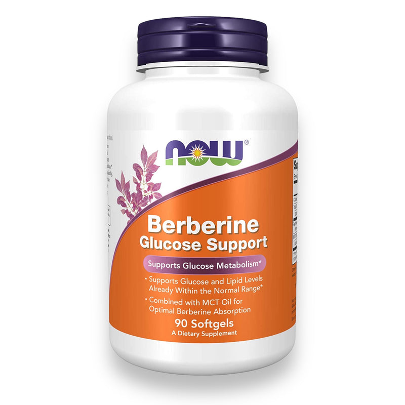 NOW, Soporte de Glucosa de Berberina, 90 Cápsulas blandas | Berberine Glucose Support