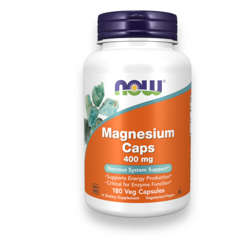 NOW, Magnesio, 400 mg, 180 Capsulas Vegetarianas