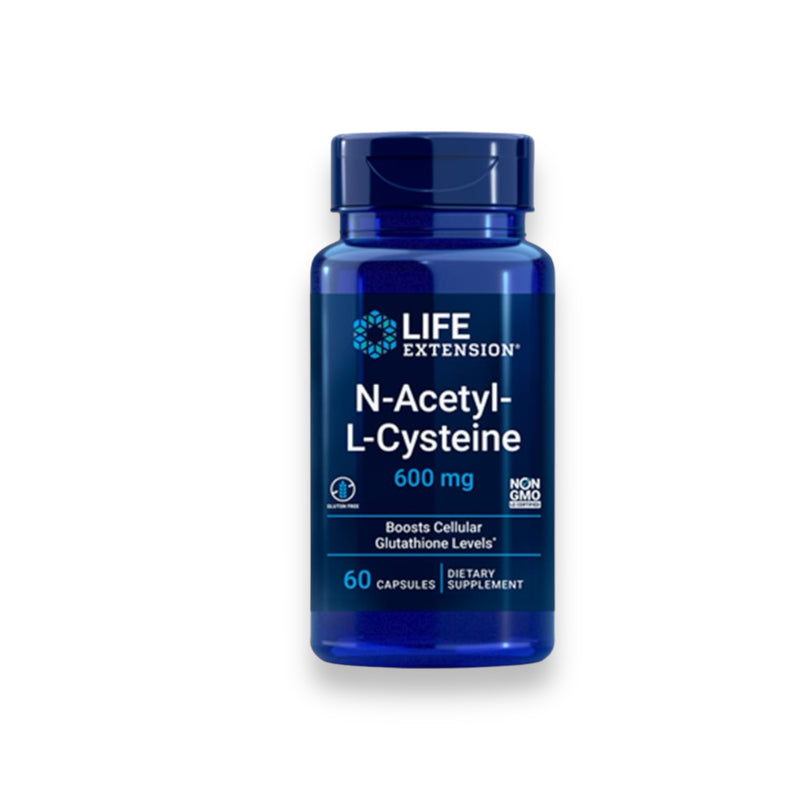 N-acetil-L-cisteína 600 mg 60 Cápsulas LIFE EXTENSION