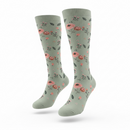 Medias de compresión - verde floral