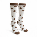 Medias de compresión puntos café